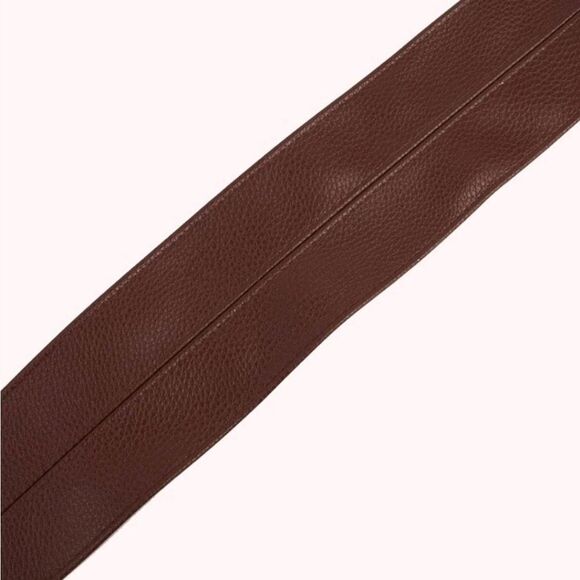 Plus size Brown Faux leather corset wide waist boho wrap obi dress class… - Picture 6 of 8